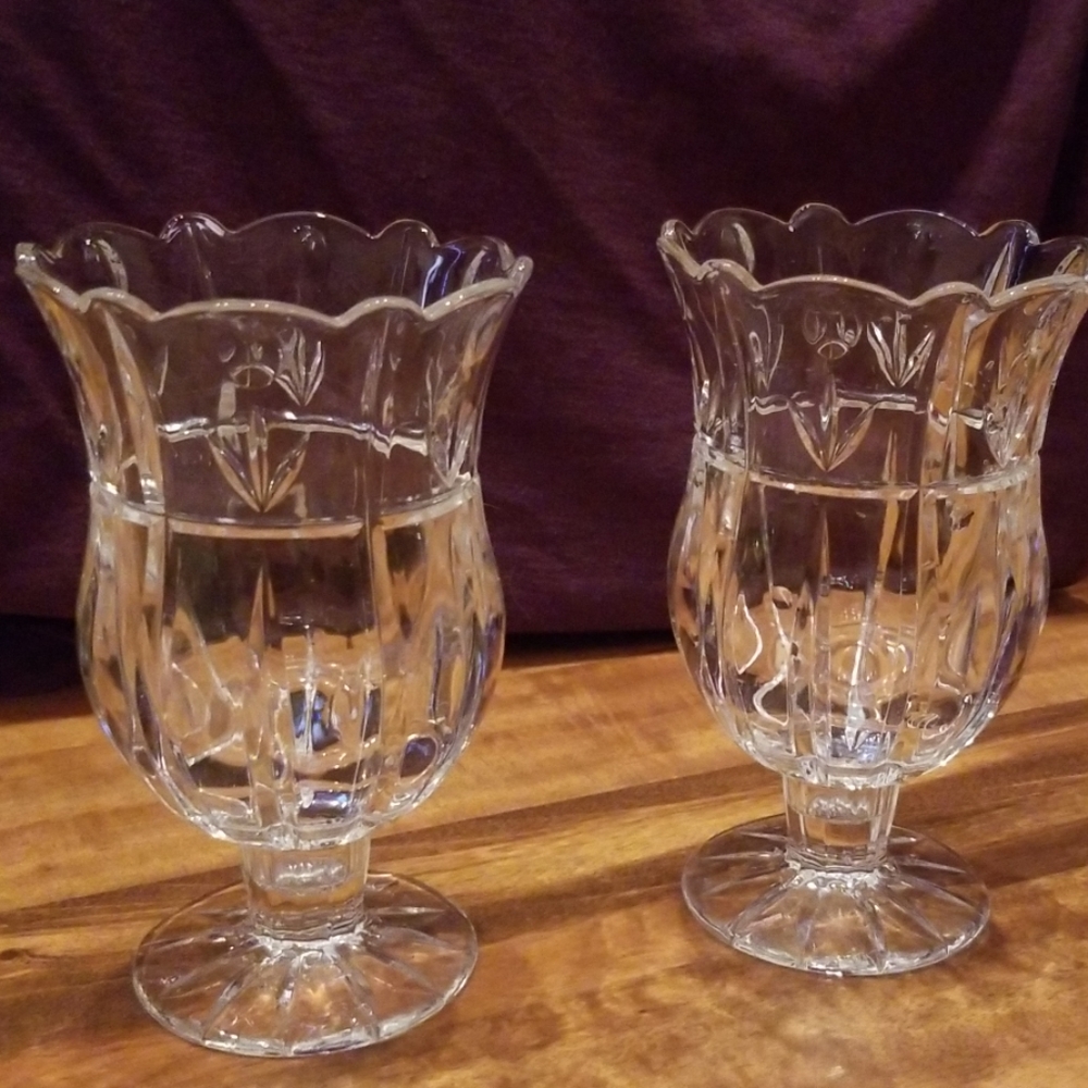 Crystal candle holders (set of 2)